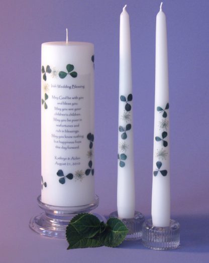 Irish 2 Corner Unity Candle Set