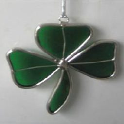 wee shamrock stained glass