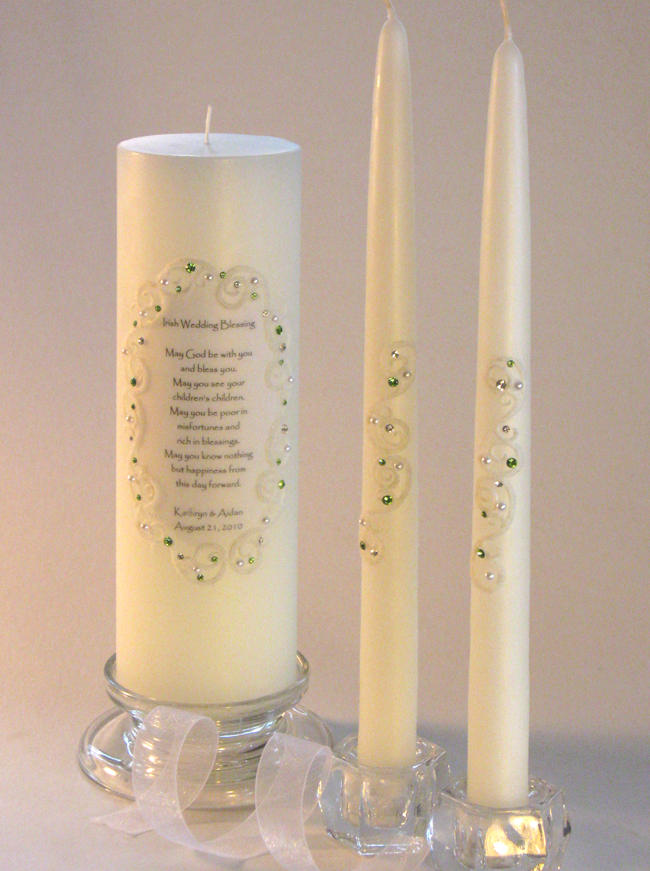 Celtic Attic Wedding Candles Claddagh Unity Altar Candles