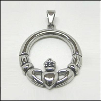 Stainless Claddagh Pendant