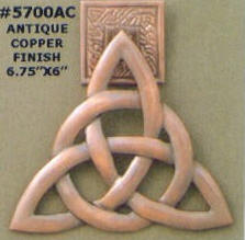 Copper trinity doorknocker