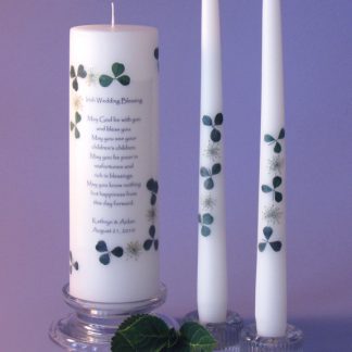 Irish 2 Corner Unity Candle Set