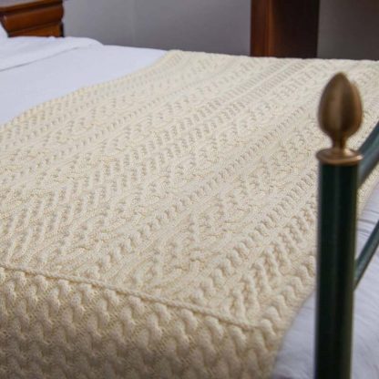 Knit Aran Bed Runner